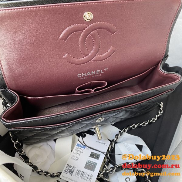 7 Star CC Small Flap Caviar Leather CF 23cm Bag