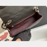 Top Quality CC Caviar Leather Flap Bag 1116 20CM