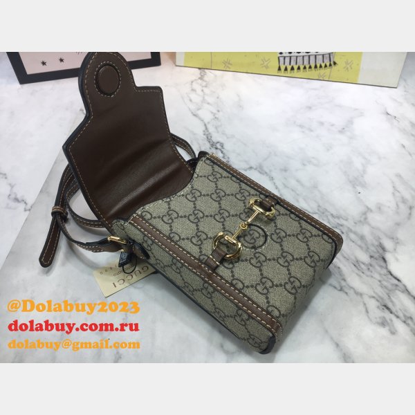 Replica Gucci Brown Gucci Horsebit 1955 mini 625615 bag