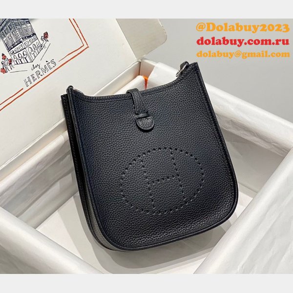 Replica Hermes Mini Evelyne TPM Bag Black