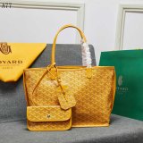 Designer Goyard Classic Chevron St. Louis PM Totes Yellow Bags