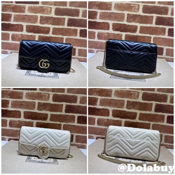 GG Marmont Gucci Replica Card Case Chain Wallet 751526 Bag