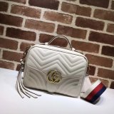 Top Quality Gucci Replica 498100 Leather GG Marmont Small Shoulder Bag