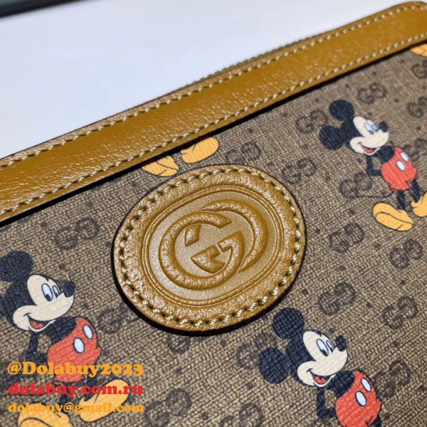 High Quality Gucci UK Beige Disney 602532 zip around wallet