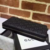 Replica Designer Gucci Bag 307987 Black Signature zip around wallet