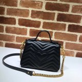 Cheap 547260 Gucci Chevron Leather GG Marmont Mini Top Handle