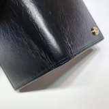 7 Star Gucci Replica Black Leather Wallet With Interlocking G575985