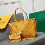 Designer Goyard Classic Chevron St. Louis PM Totes Yellow Bags