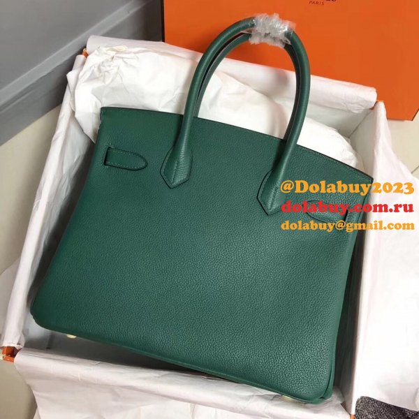 Hermes Birkin 35cm Togo leather Handbags Green