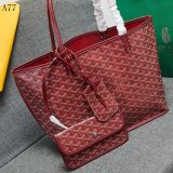 High Quality Goyard Classic Chevron St. Louis PM Totes Winer-Red Bags