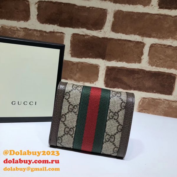 UK Gucci Replica Brown Ophidia GG 523174 wallet