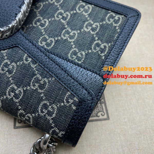 The highest quality Gucci Dionysus GG Supreme Shoulder Bag 400249 Black