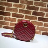 Top Quality 550154 Gucci GG Marmont mini round shoulder bag