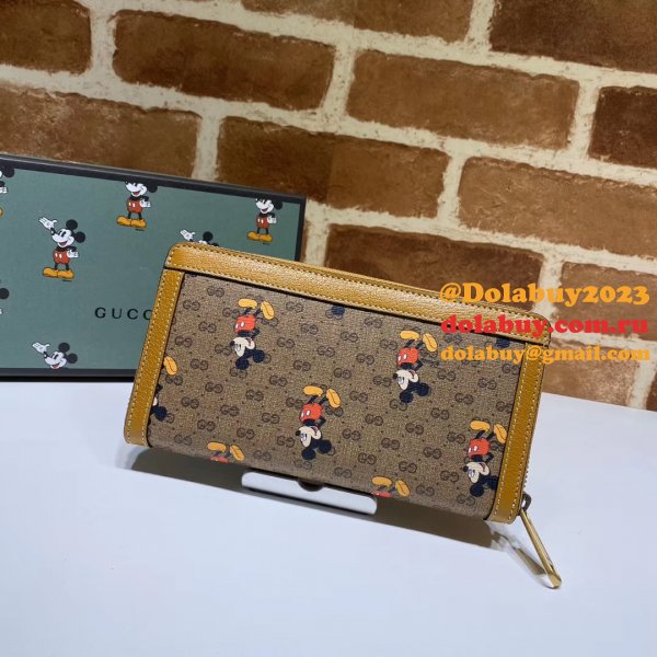 High Quality Gucci UK Beige Disney 602532 zip around wallet