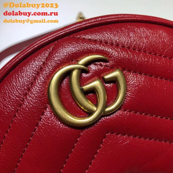 Top Quality 550154 Gucci GG Marmont mini round shoulder bag