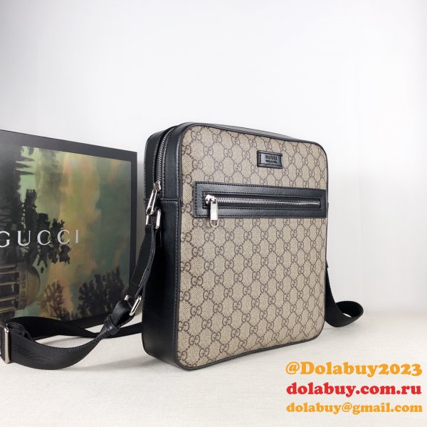 Gucci Replica Beige GG Supreme flat messenger