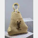 Top Quality YSL I CARE 698651 raffia weaving shopping bag