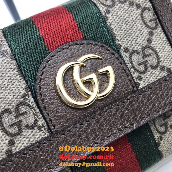 UK Gucci Replica Brown Ophidia GG 523174 wallet