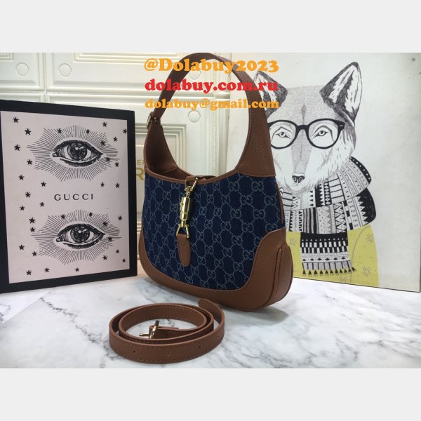 Gucci 1:1 Quality Jackie 1961 small shoulder 636706 Dark blue bag