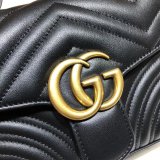 Cheap 547260 Gucci Chevron Leather GG Marmont Mini Top Handle