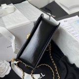 Designer Replica Calfskin & Gold-Tone Metal White Mini Flap AS2615 Bag