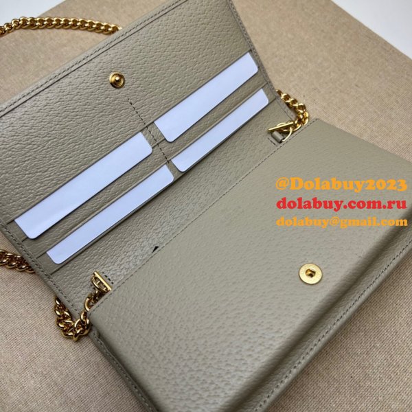 Gucci Replica 621892 Horsebit 1955 wallet with chain Top Quality GG Supreme