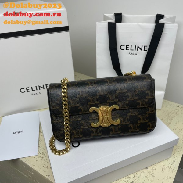 REPLICA CELINE RIOMPHE 20.5CM chain bag