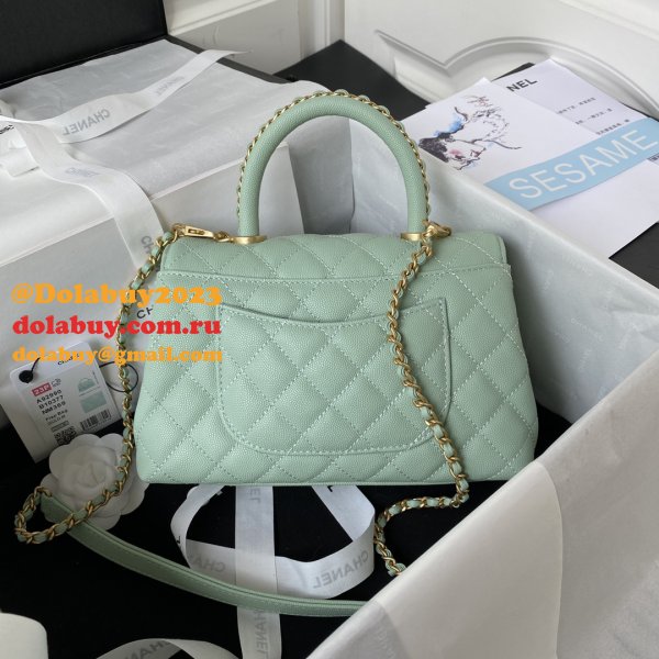 Wholesale Matelasse Top Handle A92990 Designer Bag Caviar 23cm