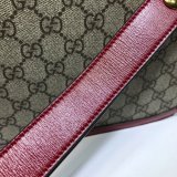 Gucci Replica GG Horsebit 1955 small shoulder 602204 red bag