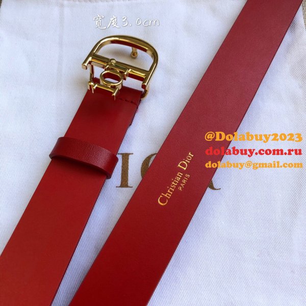 High Quality Christian Dior AAA Belts red/black/brown 30mm Cheap