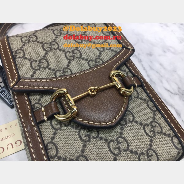 Replica Gucci Brown Gucci Horsebit 1955 mini 625615 bag