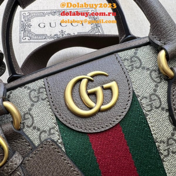 Top Quality Gucci UK Savoy 724654 Bowling Ebony Supreme Tote Bag