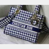 Wholesale Replica Dior Lady Dior Large Pink/Blue Bags