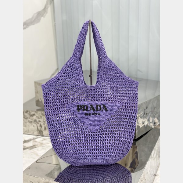 Duplicate prada raffia woven tote bag large 1BG424