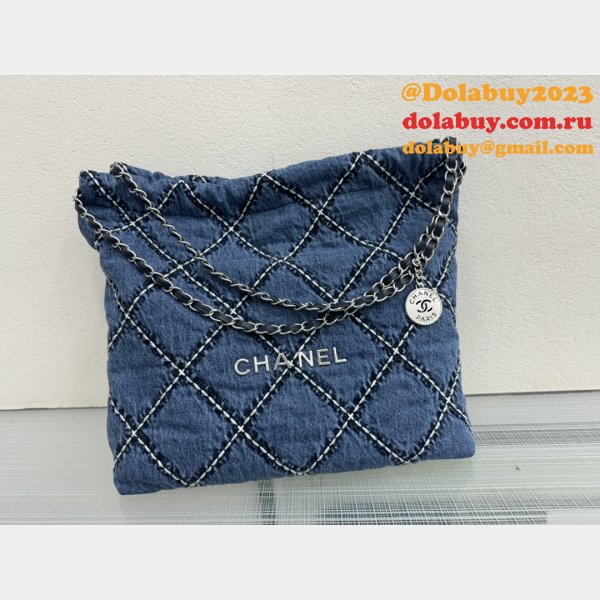 Top Quality CHANEL 22 denim bag AS3260