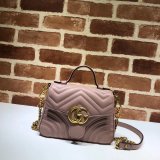 Cheap 547260 Gucci Chevron Leather GG Marmont Mini Top Handle