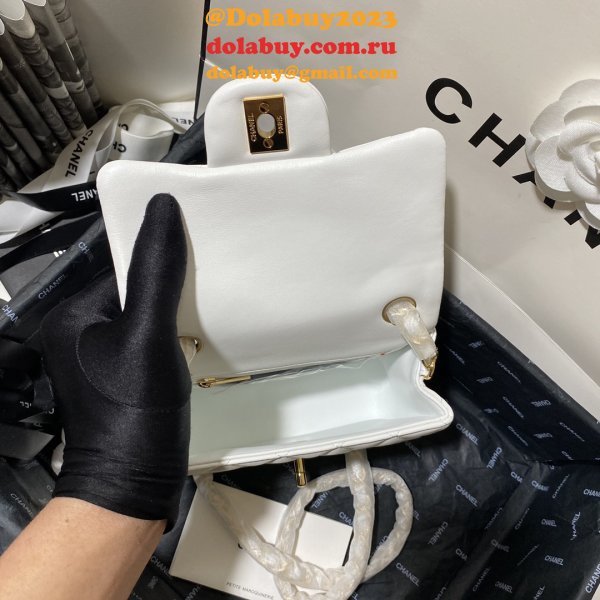 Knockoff CC Lambskin Flap Bag 17cm AS1115