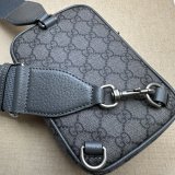 Ophidia GG 752565 Grey and Black Supreme Fake Gucci Bag