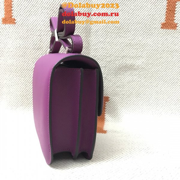 Hermes Constance Bag 18cm Epsom Leather Purple